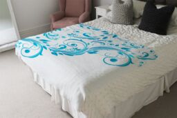 Benjamin Tate Design Swirls Blanket in Natural - Size: 120 cm x 150 cm - thumbnail 3