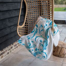 Benjamin Tate Design Swirls Blanket in Natural - Size: 120 cm x 150 cm - thumbnail 4