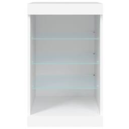 Berkfield Home Sideboard with LED Lights White 41x37x67 cm - Size: 41 x 37 x 67 cm - thumbnail 6
