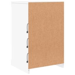 Berkfield Home Sideboard with LED Lights White 41x37x67 cm - Size: 41 x 37 x 67 cm - thumbnail 8