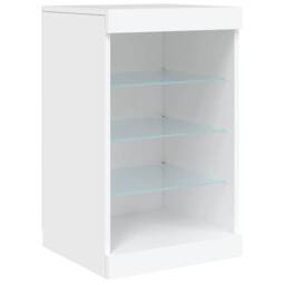 Berkfield Home Sideboard with LED Lights White 41x37x67 cm - Size: 41 x 37 x 67 cm - thumbnail 3
