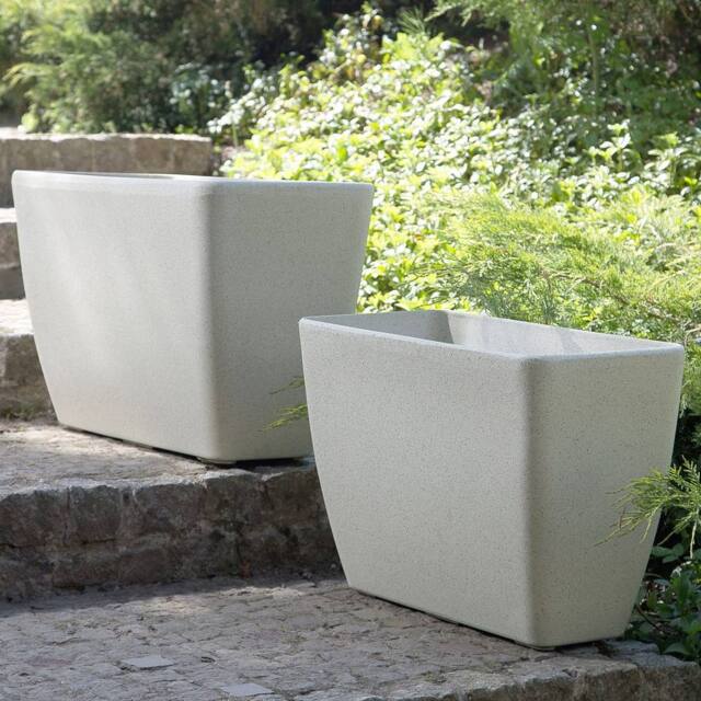 Wyld and Coco Beige Stone Flower Pot Planter 60 x 27 x 41 cm - image 1