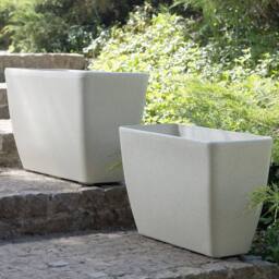 Wyld and Coco Beige Stone Flower Pot Planter 60 x 27 x 41 cm