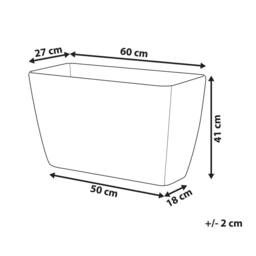 Wyld and Coco Beige Stone Flower Pot Planter 60 x 27 x 41 cm - thumbnail 4