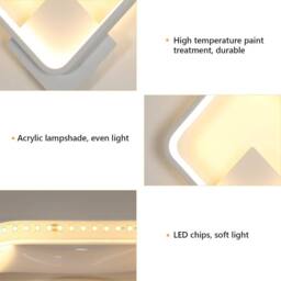 COMELY Indoor Wall Lights, 17 W Square White Wall Lights, 3000 K Warm White - thumbnail 6