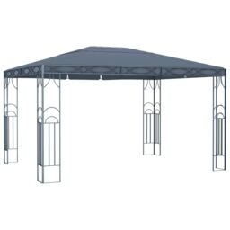 Berkfield Home Gazebo 400x300 cm Anthracite in Black - thumbnail 1