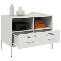 Berkfield Home TV Cabinets 2 pcs White 68x39x50.5 cm Steel - thumbnail 5