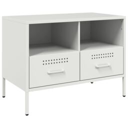Berkfield Home TV Cabinets 2 pcs White 68x39x50.5 cm Steel - thumbnail 6