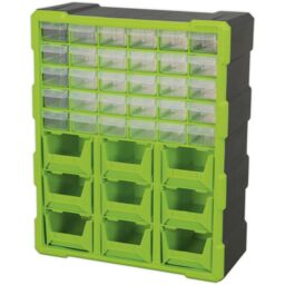 Loops 375 x 165 x 470mm 39 Drawer Parts Cabinet - GREEN - Wall Mounted / Standing Box - thumbnail 4