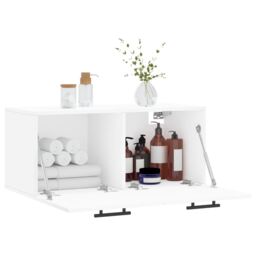 Berkfield Home Wall Cabinet White 80x36.5x35 cm Engineered Wood - thumbnail 4