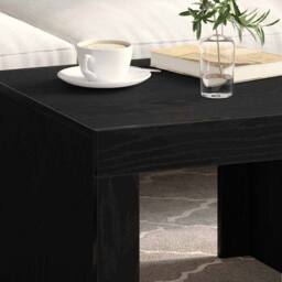 Berkfield Home Modern Coffee Table Black oak 50 x 50 x 35 cm Engineered wood - thumbnail 4