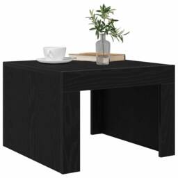 Berkfield Home Modern Coffee Table Black oak 50 x 50 x 35 cm Engineered wood