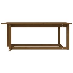 Berkfield Home Coffee Table Honey Brown 110x55x45 cm Solid Wood Pine - Size: 110 x 55 x 45 cm - thumbnail 3