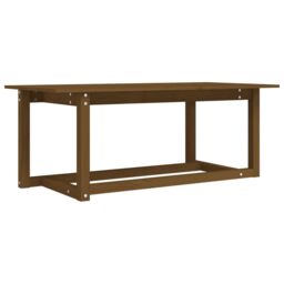 Berkfield Home Coffee Table Honey Brown 110x55x45 cm Solid Wood Pine - Size: 110 x 55 x 45 cm - thumbnail 2