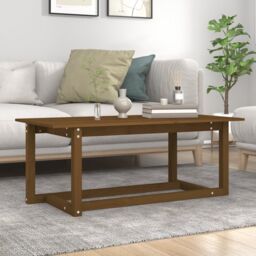 Berkfield Home Coffee Table Honey Brown 110x55x45 cm Solid Wood Pine - Size: 110 x 55 x 45 cm