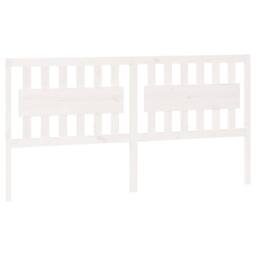 Berkfield Home Beautiful Bed Headboard White 185.5x4x100 cm Solid Wood Pine - thumbnail 3