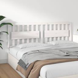 Berkfield Home Beautiful Bed Headboard White 185.5x4x100 cm Solid Wood Pine - thumbnail 4