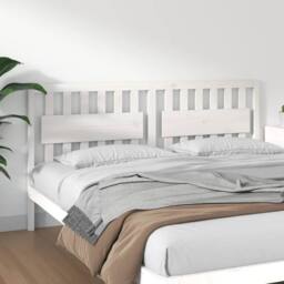 Berkfield Home Beautiful Bed Headboard White 185.5x4x100 cm Solid Wood Pine - thumbnail 2