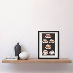Artery8 Fancy Cakes Mrs Beeton Household Management Framed Wall Art Print in White - Size: A4 - thumbnail 4