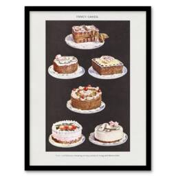 Artery8 Fancy Cakes Mrs Beeton Household Management Framed Wall Art Print in White - Size: A4 - thumbnail 1