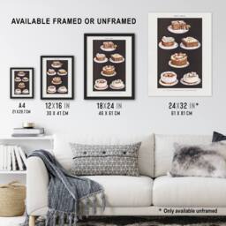 Artery8 Fancy Cakes Mrs Beeton Household Management Framed Wall Art Print in White - Size: A4 - thumbnail 3