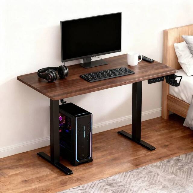 KORVIXA 70-120cm Electric Standing Desk in Brown - Size: 0.6m2 - image 1