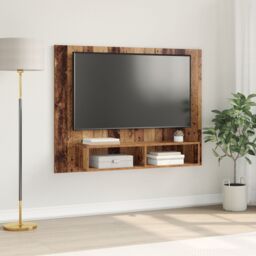 Berkfield Home Wall TV Cabinet Old wood Engineered wood in Brown - thumbnail 1