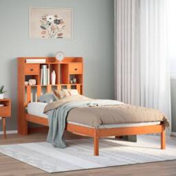 Berkfield Home Decorative Bookcase Bed without Mattress Wax Brown 100x200 cm Sol - thumbnail 2