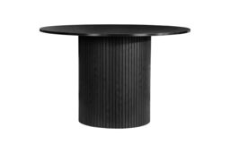 Birlea Round Fluted Dining Table Axel in Black - thumbnail 5