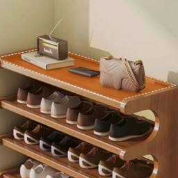 FORGEVIO 6 Tier Wooden Shoe Rack Storage Shelf Unit Cabinet Organiser in Brown - thumbnail 4