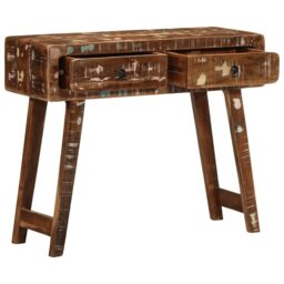 Berkfield Home Console Table 90x32x75 cm Solid Wood Reclaimed - Size: 90 x 32 x 75 cm - thumbnail 5