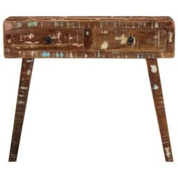 Berkfield Home Console Table 90x32x75 cm Solid Wood Reclaimed - Size: 90 x 32 x 75 cm - thumbnail 2