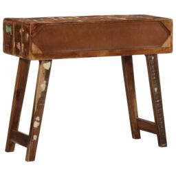 Berkfield Home Console Table 90x32x75 cm Solid Wood Reclaimed - Size: 90 x 32 x 75 cm - thumbnail 4
