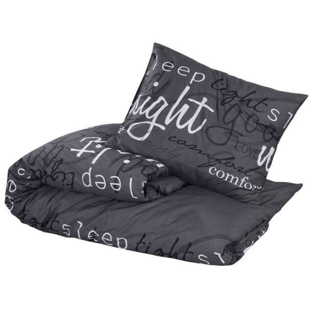Berkfield Home Elegant Duvet Cover Set Black 200x200 cm Cotton - image 1