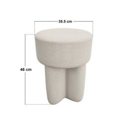 Solace+Co Astrid Fabric Pouffe in Beige - thumbnail 5