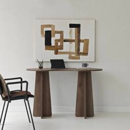 CALICOSY COMO Desk With Shaped Top, 120 Cm in Walnut - thumbnail 8