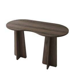 CALICOSY COMO Desk With Shaped Top, 120 Cm in Walnut - thumbnail 1