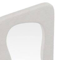 Vente-unique -Shaped Bouclé Fabric Mirror - L60 X H160 Cm - Ivory - HAIMEI - thumbnail 5