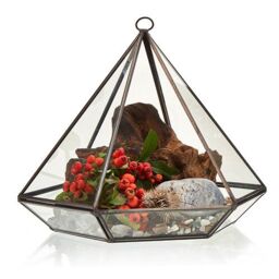 KDMD Glass Terrarium - Large Diamond in Brown - thumbnail 2