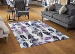 Benjamin Tate Design Imprint Of Plant Rug in Natural - Size: Large - thumbnail 2