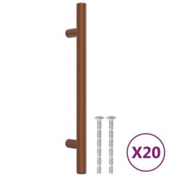 Berkfield Home Cabinet Handles 20 pcs Bronze 128 mm Stainless Steel in Brown - thumbnail 2