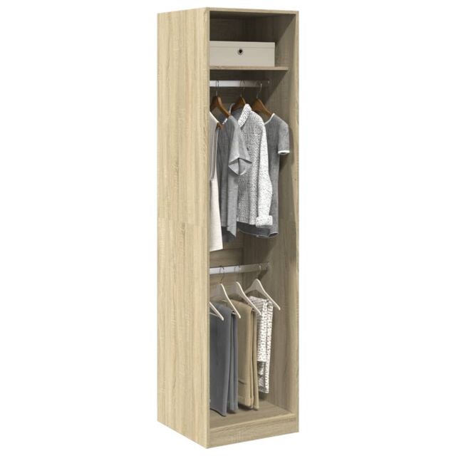 Berkfield Home Wardrobe Sonoma Oak 50x50x200 cm Engineered Wood in Brown - Size: 50 x 50 x 200 cm - image 1