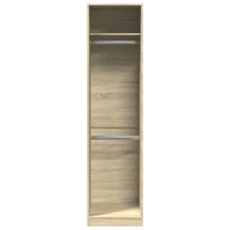 Berkfield Home Wardrobe Sonoma Oak 50x50x200 cm Engineered Wood in Brown - Size: 50 x 50 x 200 cm - thumbnail 4