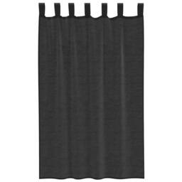 Berkfield Home Voile Curtains with Tab Top 2 pcs Black - thumbnail 4