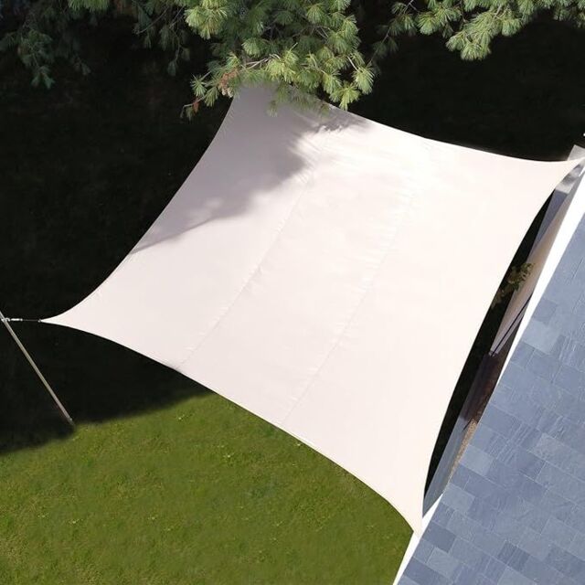 Woven Wood 3.6x3.6m Square Ivory Ocean Breeze Standard Sail Shade