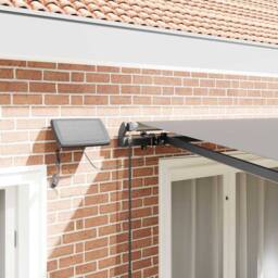 Berkfield Home Manual Retractable Awning with LED Light Grey 300x250 cm - thumbnail 7
