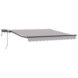 Berkfield Home Manual Retractable Awning with LED Light Grey 300x250 cm - thumbnail 9