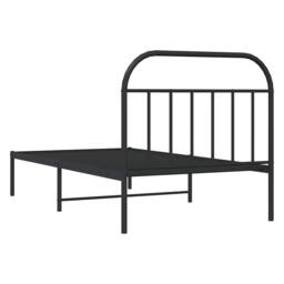 Berkfield Home Metal Bed Frame with Headboard Black 100x200 cm - thumbnail 8