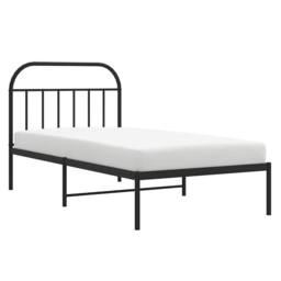 Berkfield Home Metal Bed Frame with Headboard Black 100x200 cm - thumbnail 5