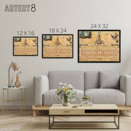 "Artery8 US Federal Government American Union Diagram Framed Canvas Wall Art Print in Beige - Size: W12"" x H16""" - thumbnail 4
